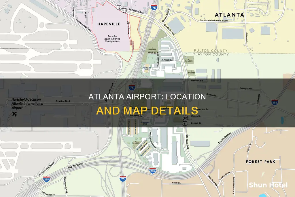 where is atlanta airport on map