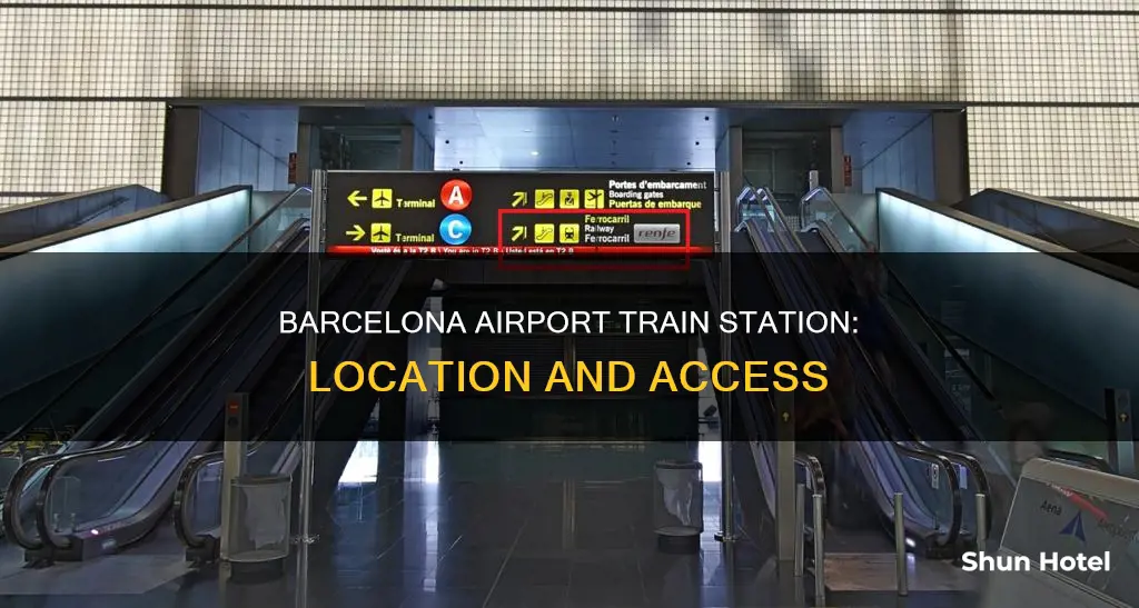 where is barcelona airport train station
