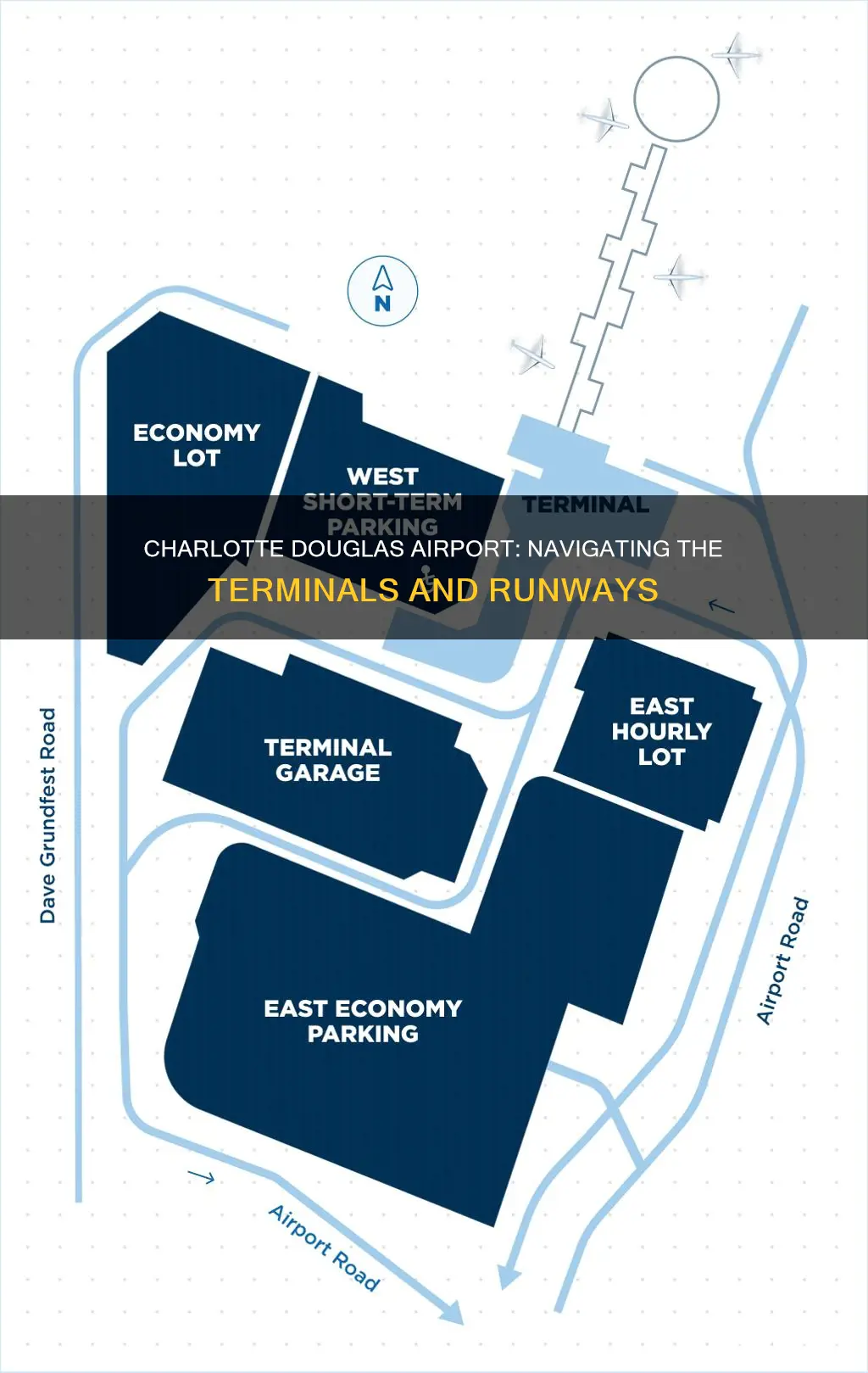 where is charlotte douglas airport map