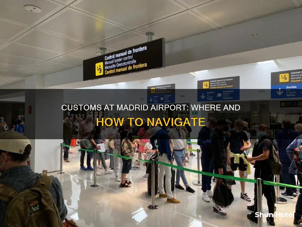 where is customs at madrid airport