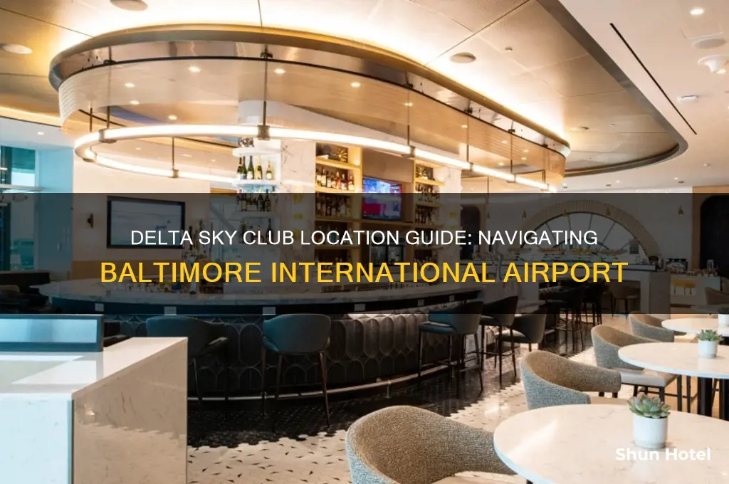where is delta sky club in baltimore international airport