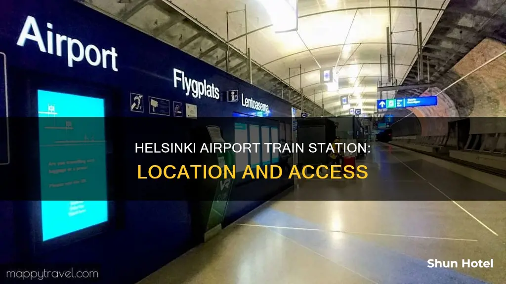 where is helsinki airport train station