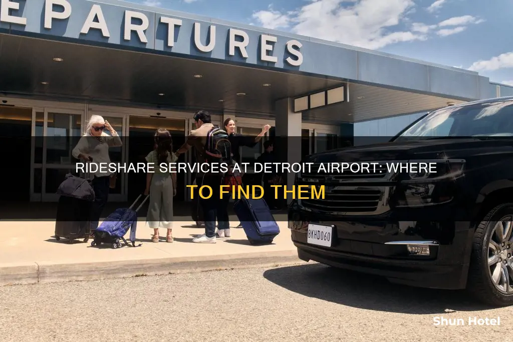 where is rideshare at detroit airport