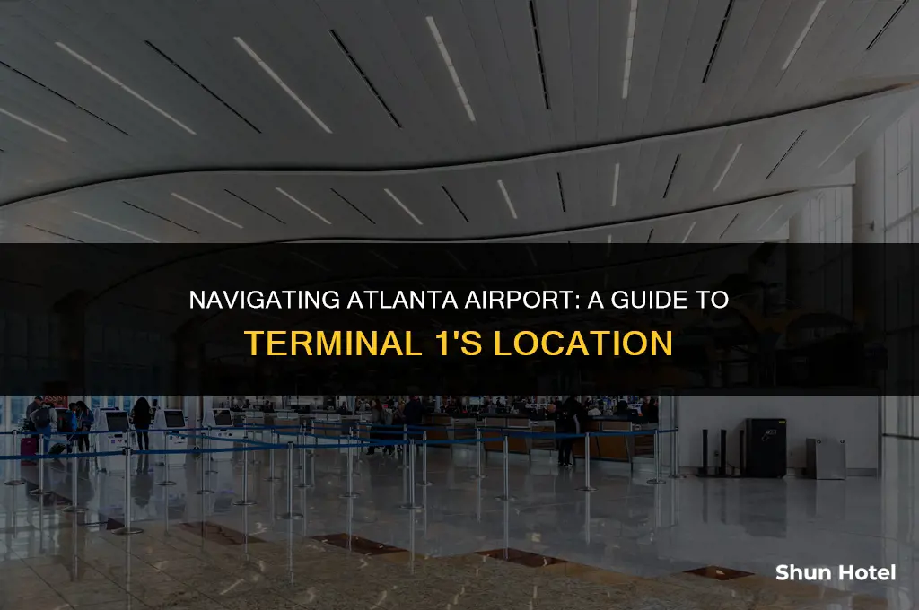 where is terminal 1 at atlanta airport map