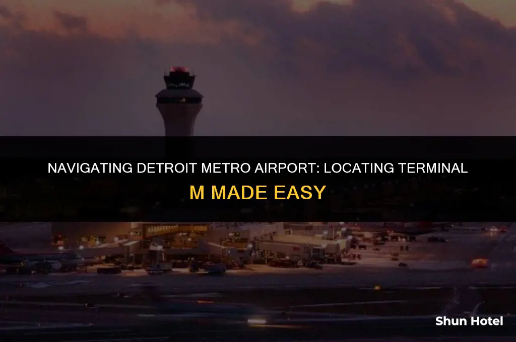 where is terminal m located at detriot metro airport