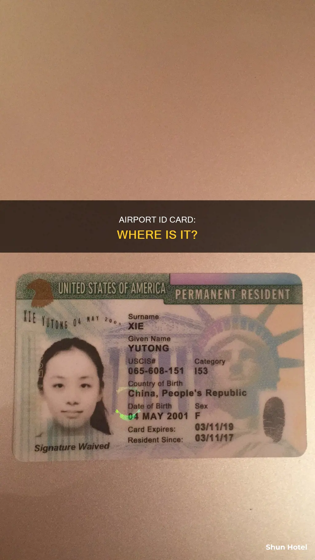 where is the airport id card
