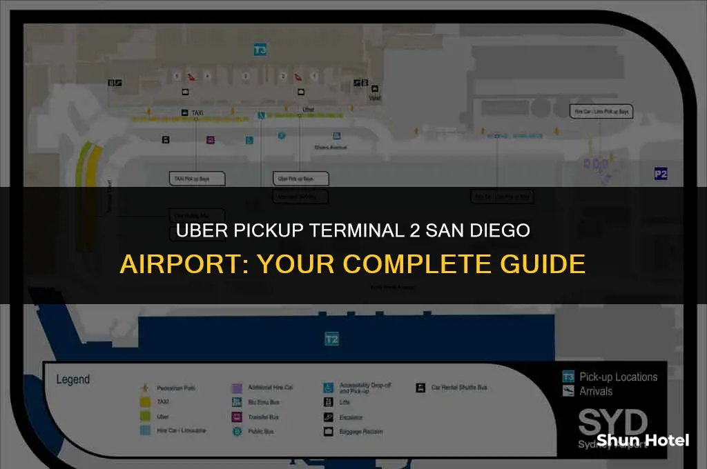 where is uber pick up terminal 2 san diego airport