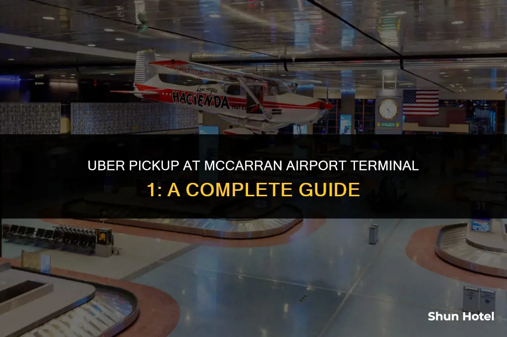 where is uber pickup at terminal 1 mccarran airport