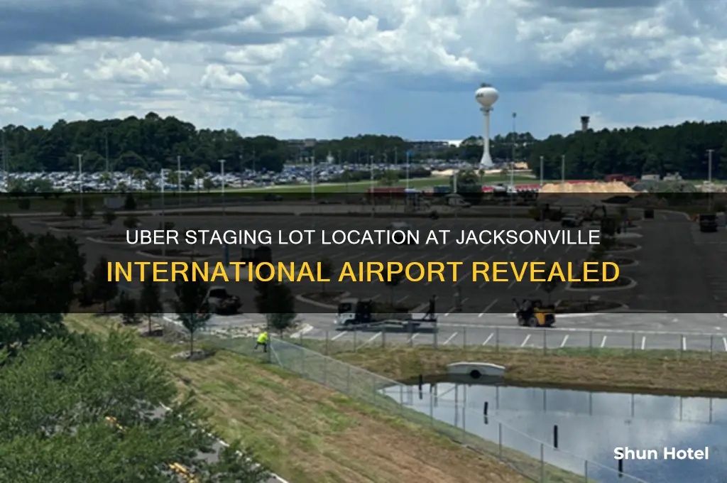 where is uber staging lot for jacksonville international airport