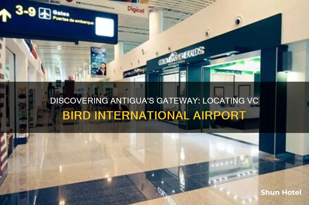 where is vc bird international airport