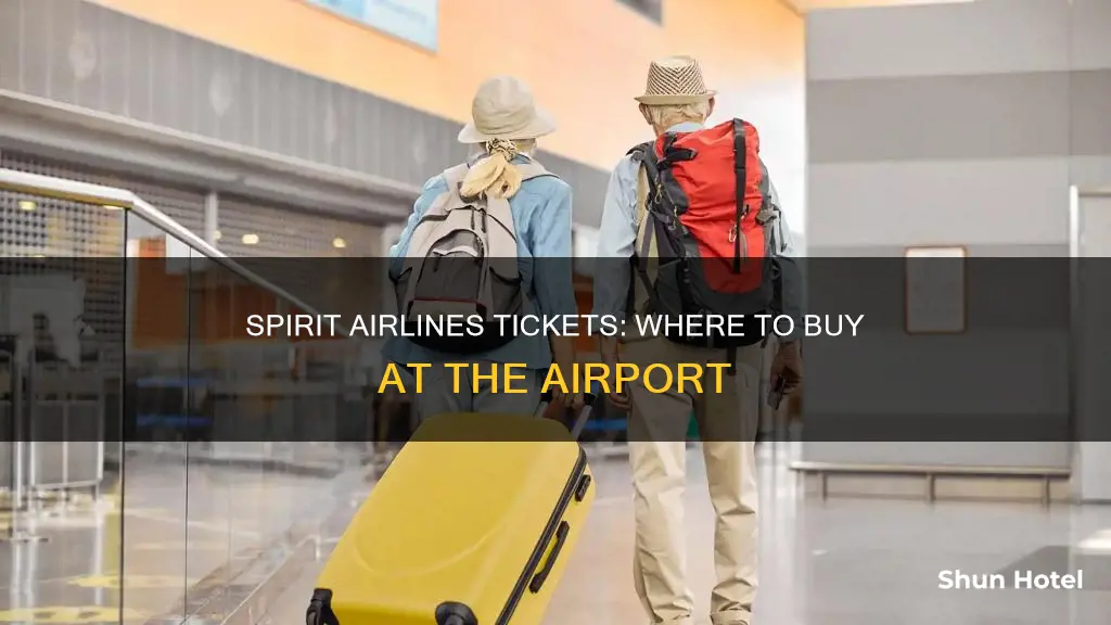 where on airport can we buy spirit tickets at airport