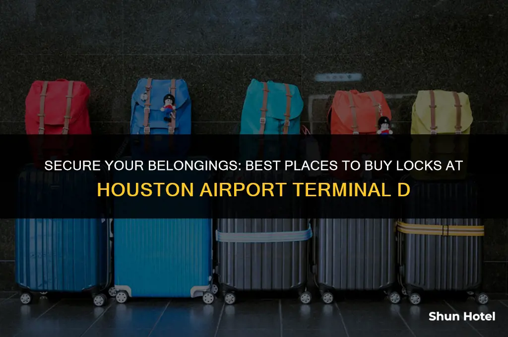 where to buy locks for bags houston airport terminal d