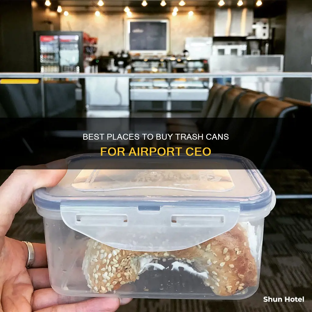 where to buy trash cans airport ceo