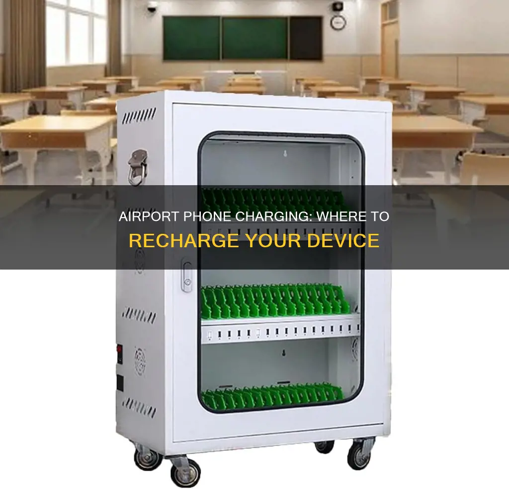 where to charge phone at airport