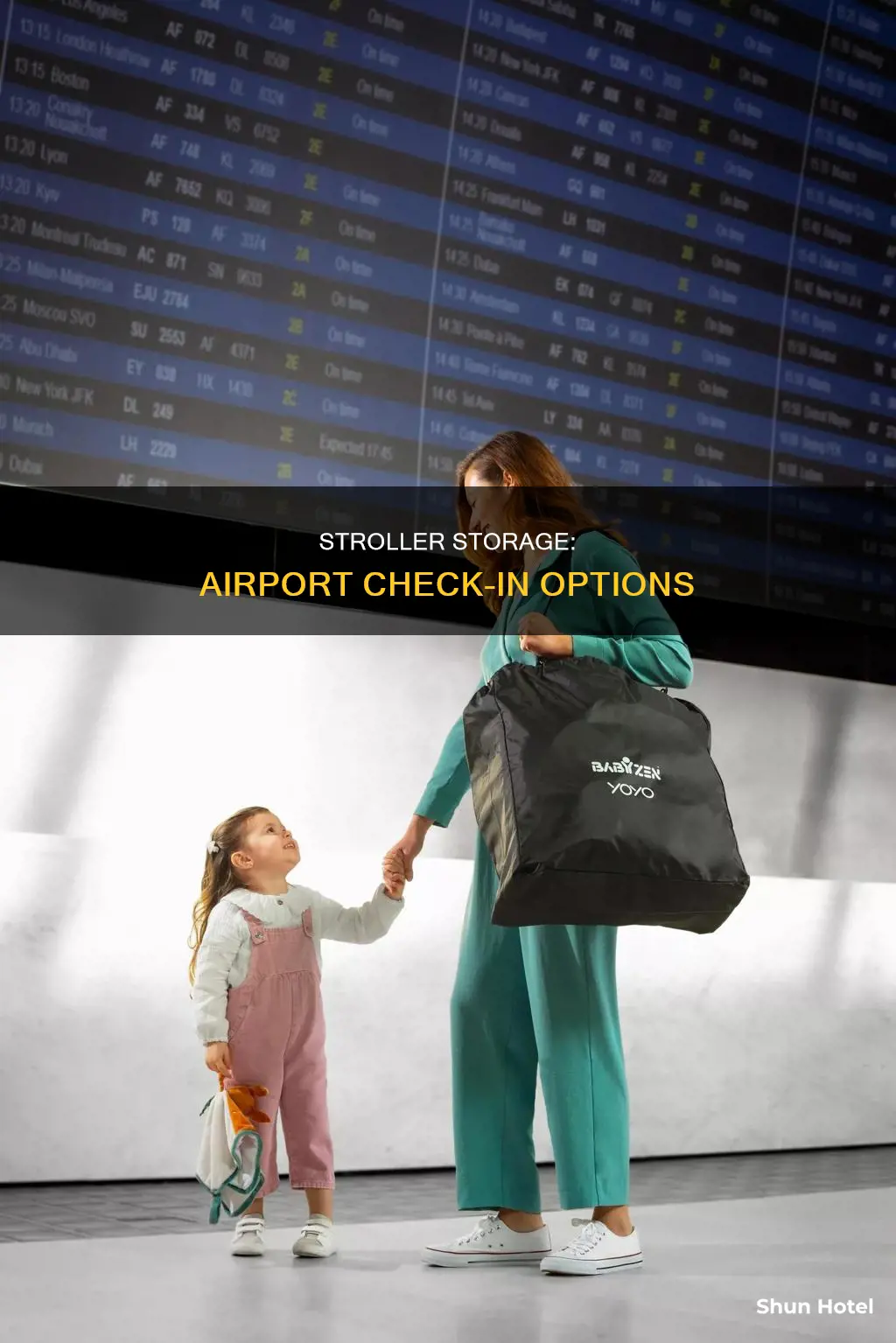 where to check stroller at airport