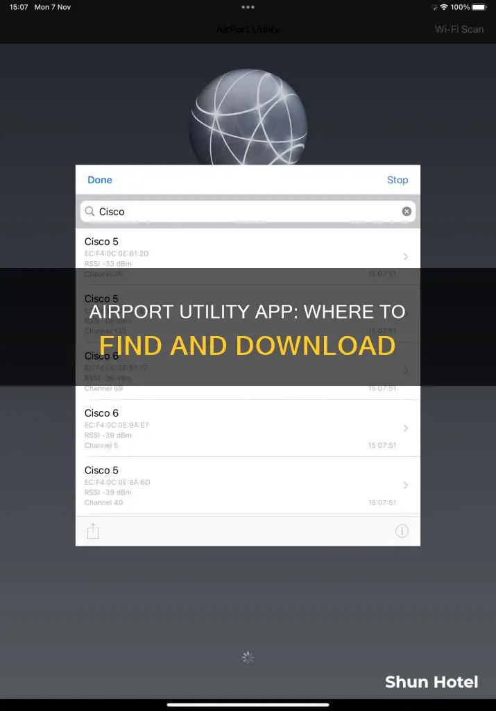 where to find airport utility app
