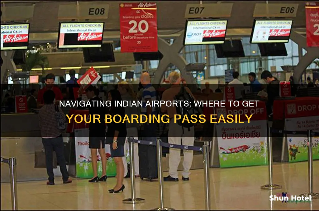 where to get boarding pass in airport india