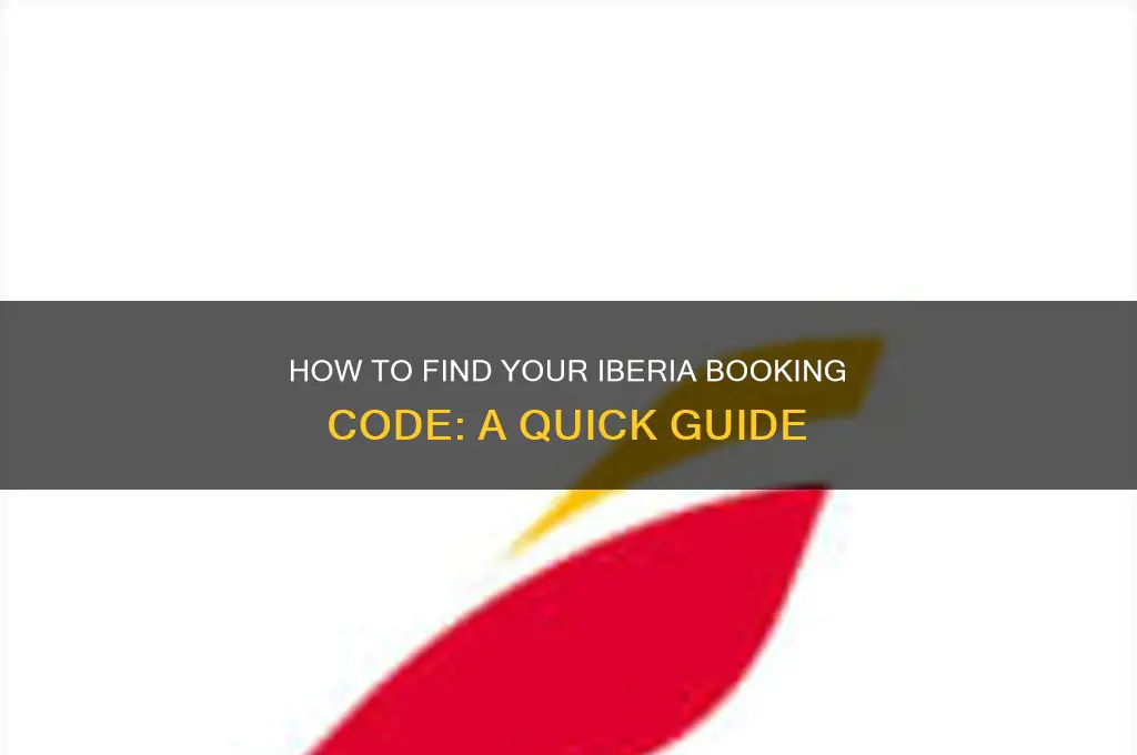 where to get iberia booking code