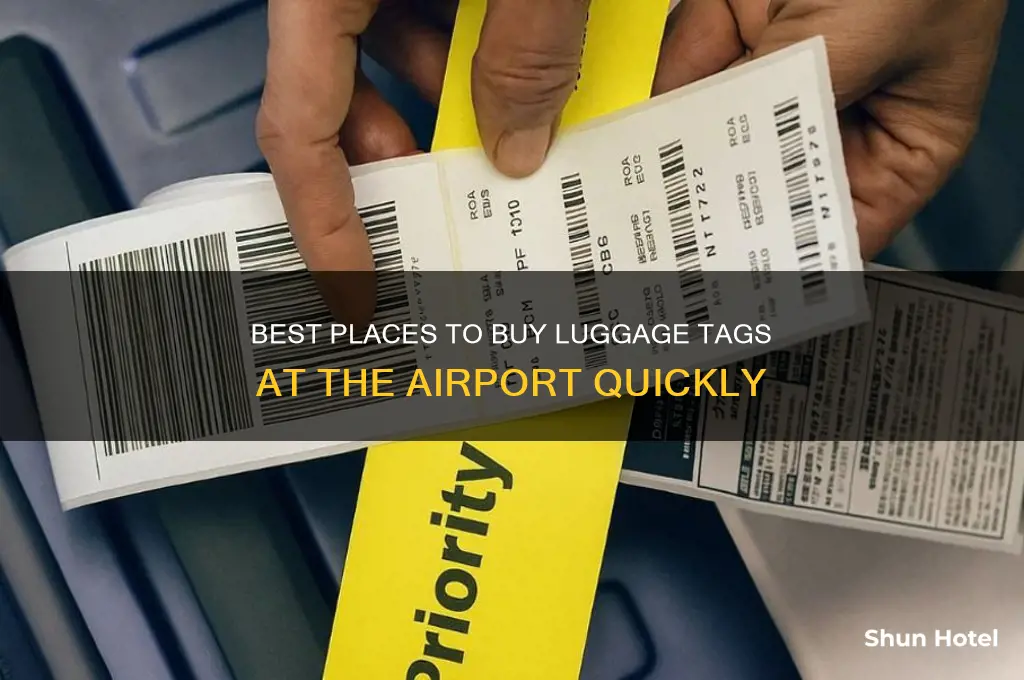 where to get luggage tags airport
