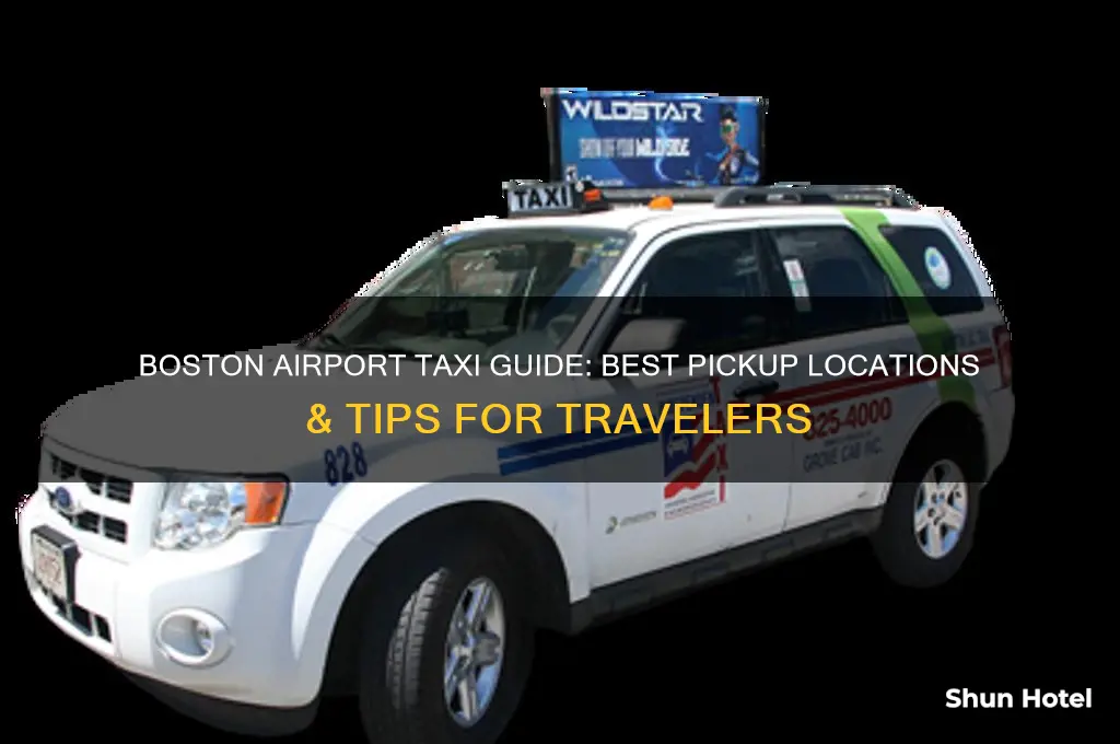 where to get taxi at boston airport