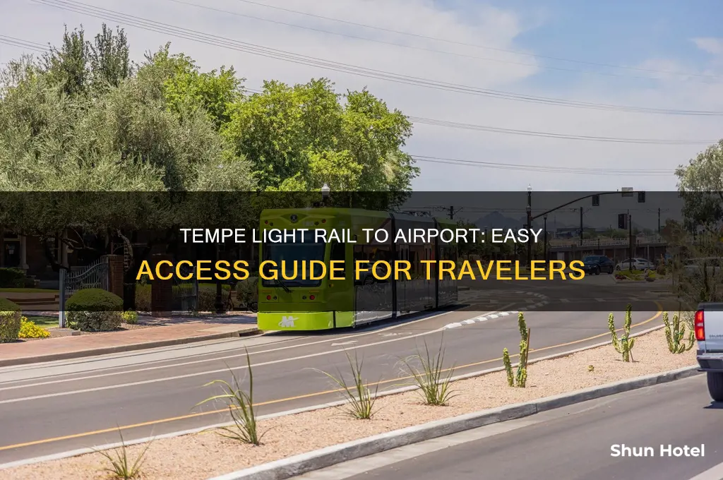 where to get the light rail in tempe to airport