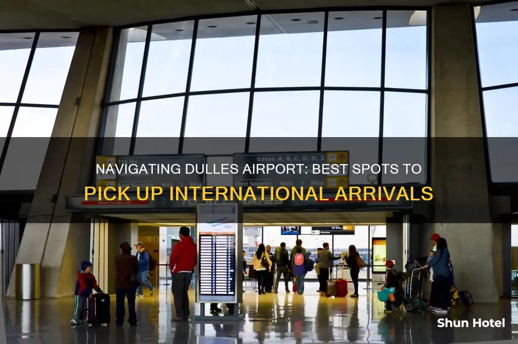 where to pick up international arrivals at dulles airport