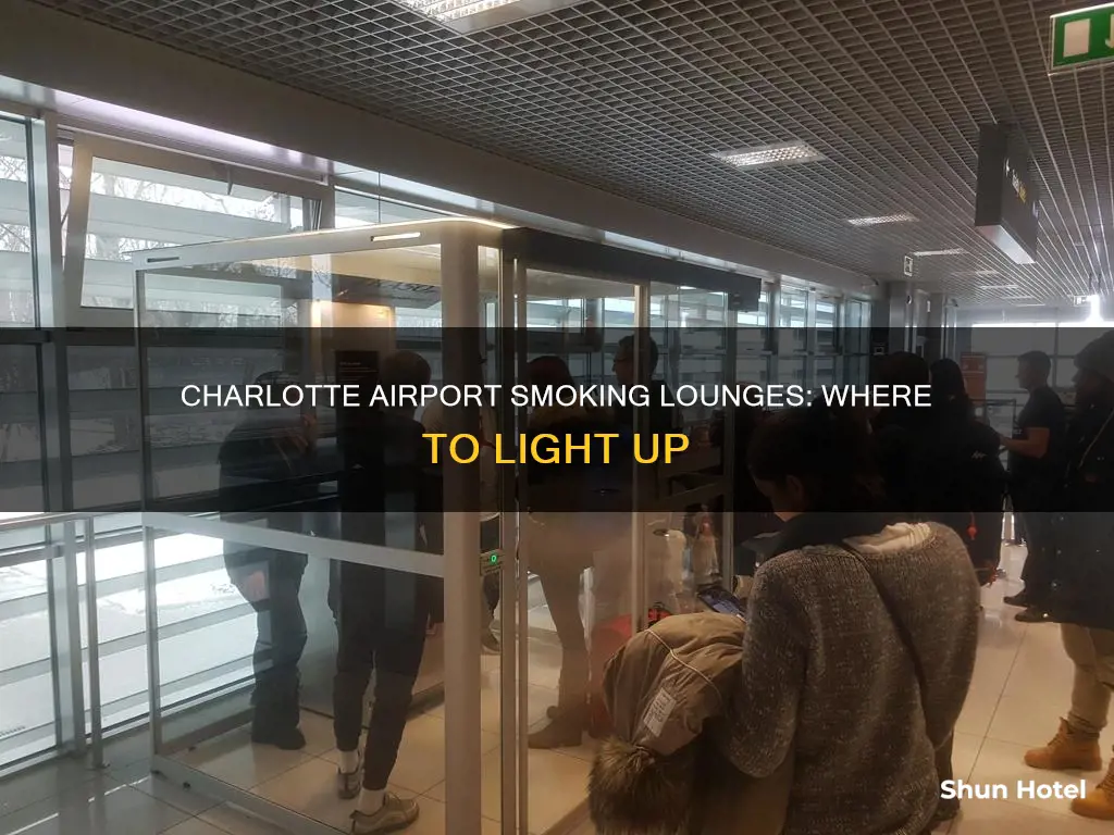 where to smoke at charlotte airport