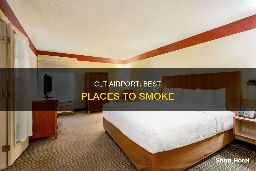 where to smoke at clt airport