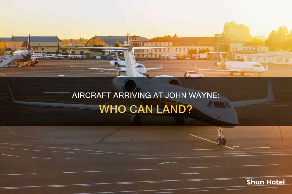 which aircraft can fly into john wayne airport
