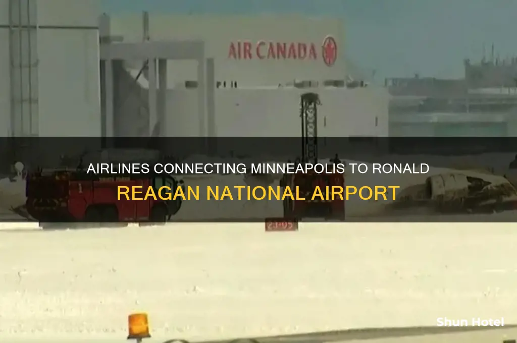 which airlines fly from minneapolis to ronald reagan national airport