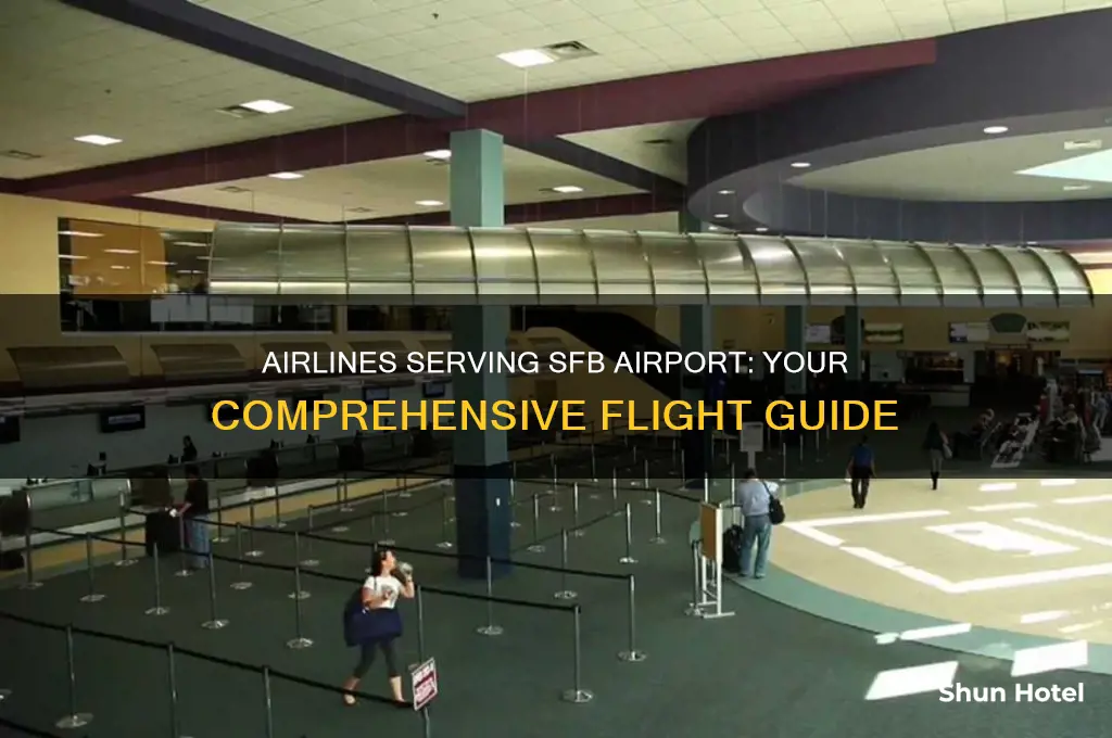 which airlines fly into sfb airport