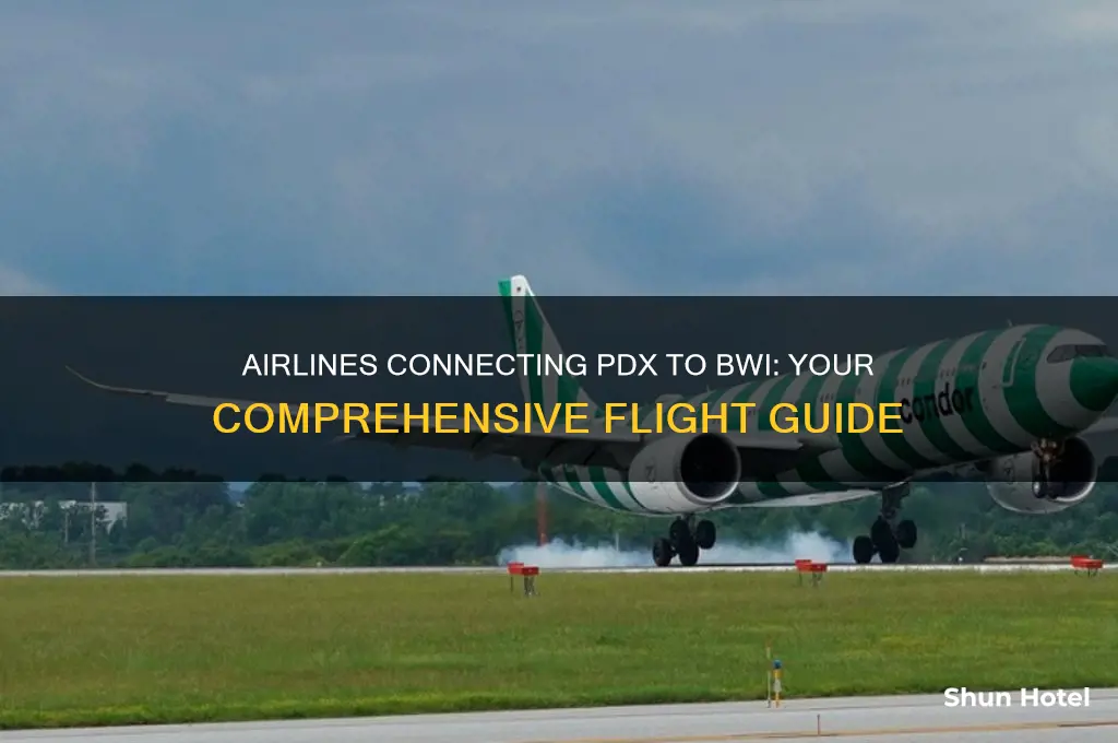 which airlines fly to bwi from pdx airport