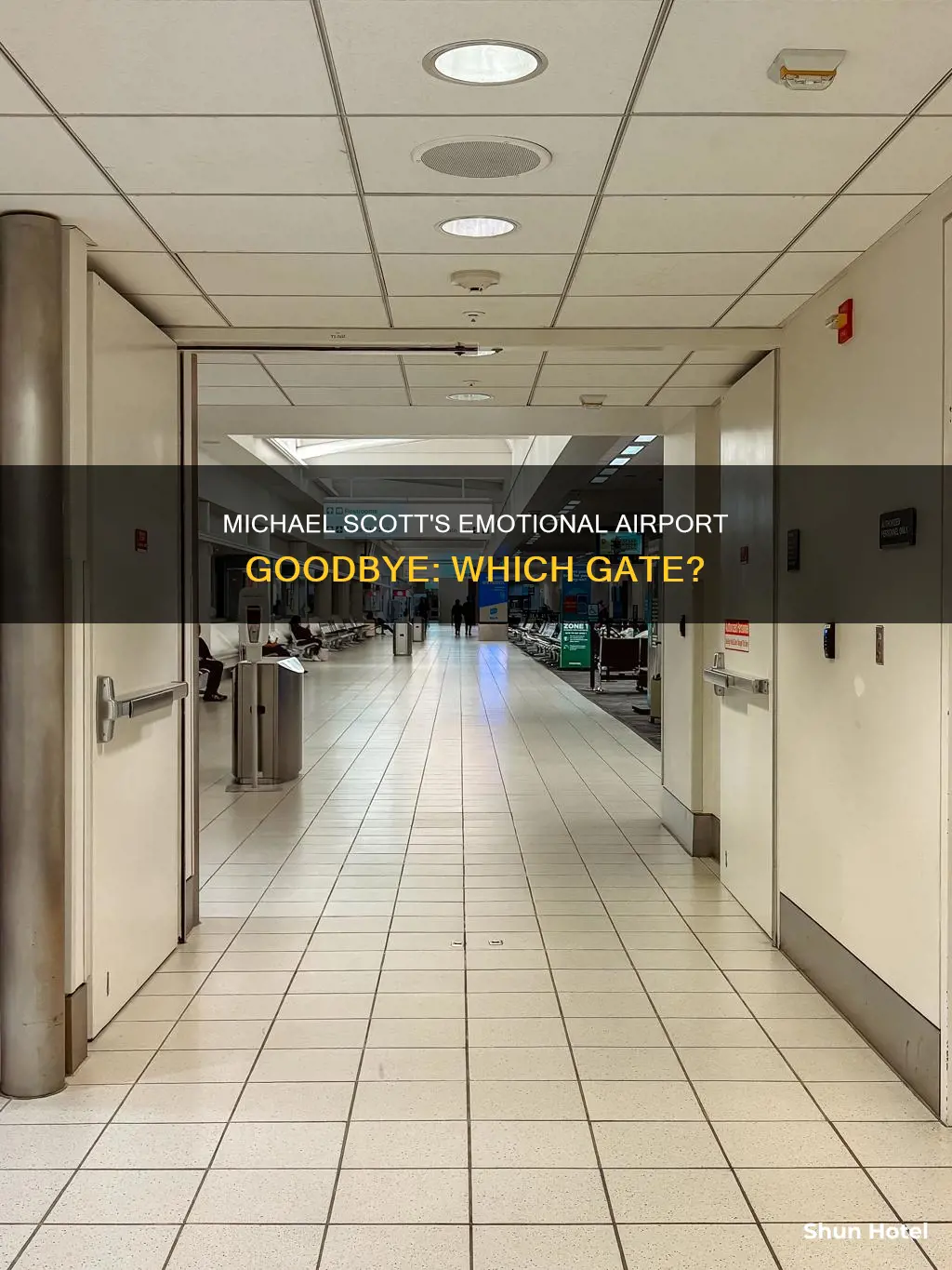 which airport did michael scott leave