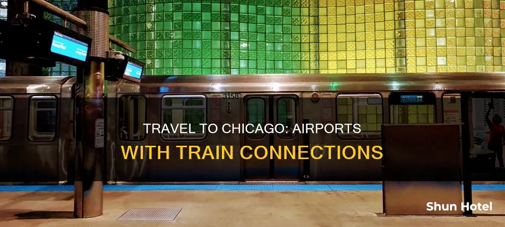 which airport has train to chicago