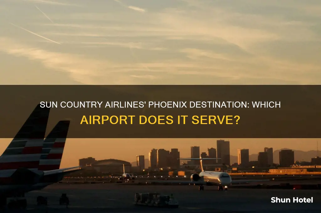 which airport in phoenix does sun country fly into
