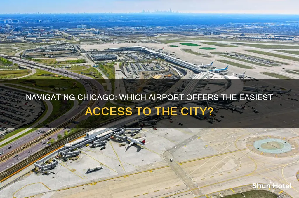 which airport is easier to get to chicago