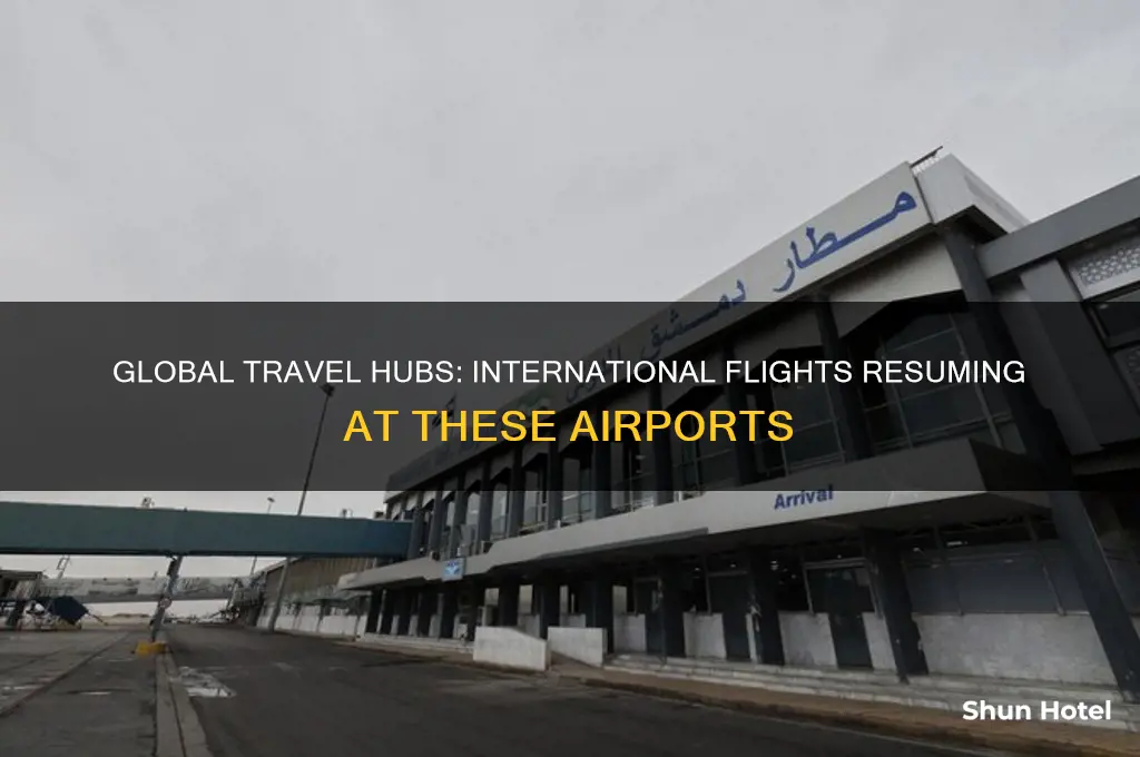 which airports are receiving international flights