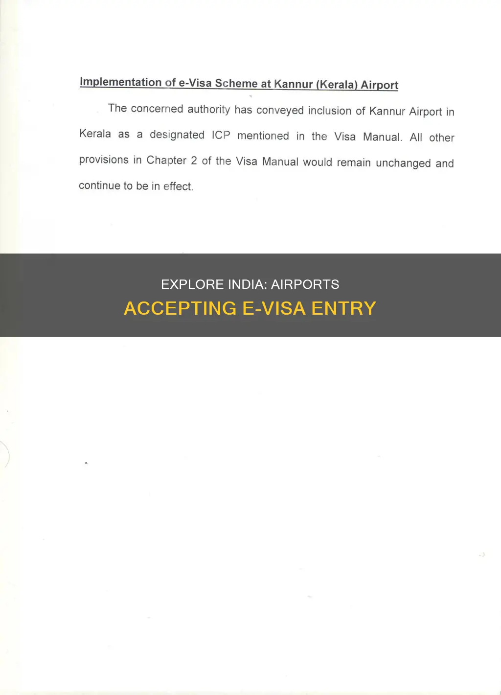 which airports can you enter india with an e-visa