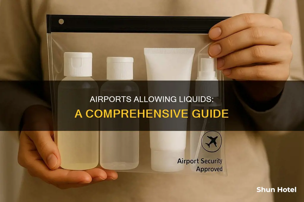 which airports can you take liquids through