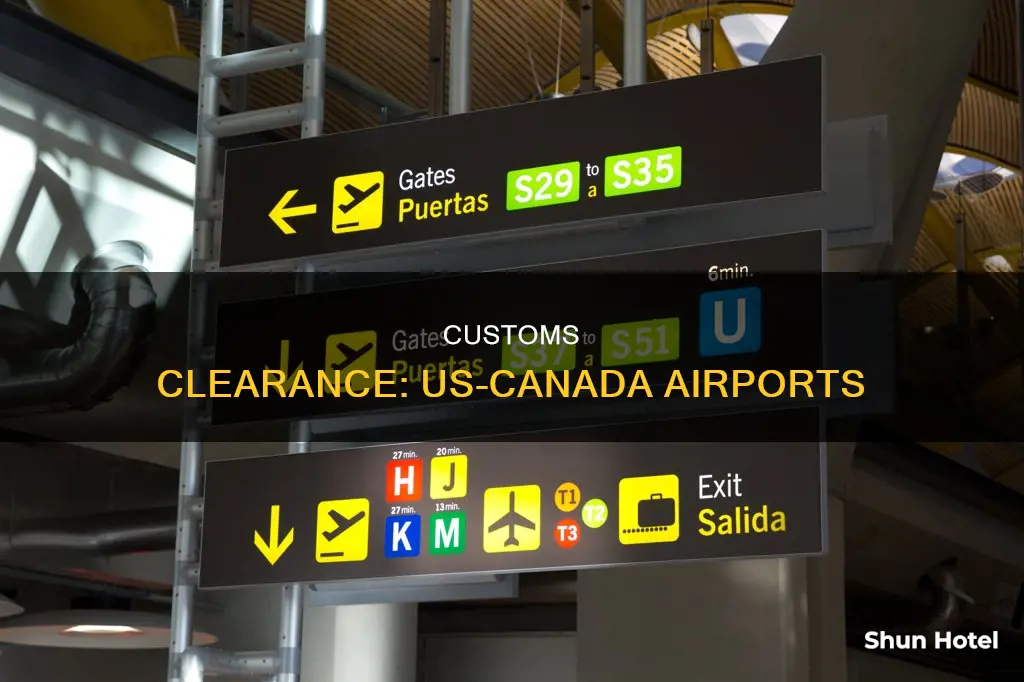 which airports do customs us canada