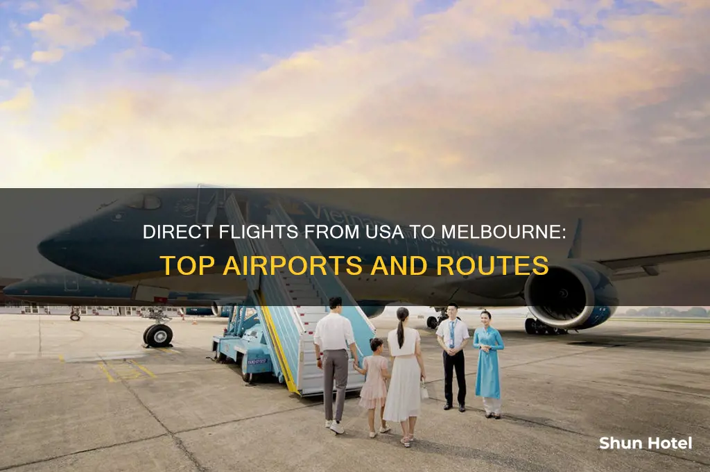 which airports fly direct from usa to melbourne