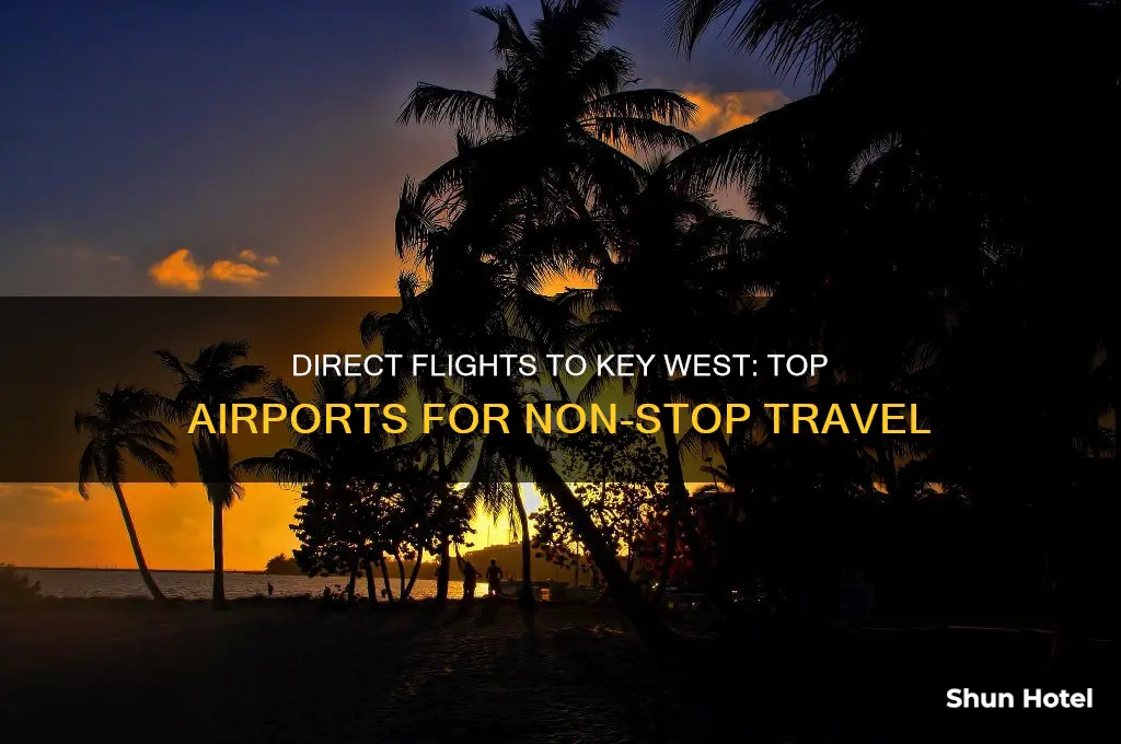 which airports fly direct to key west