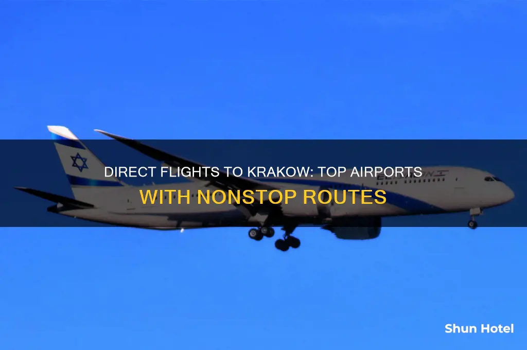 which airports fly direct to krakow