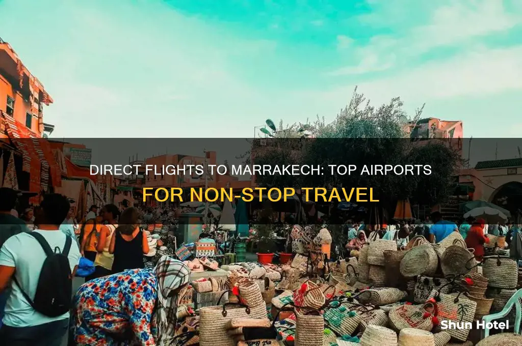 which airports fly direct to marrakech