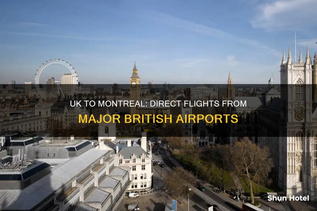 which airports fly direct to montreal from uk