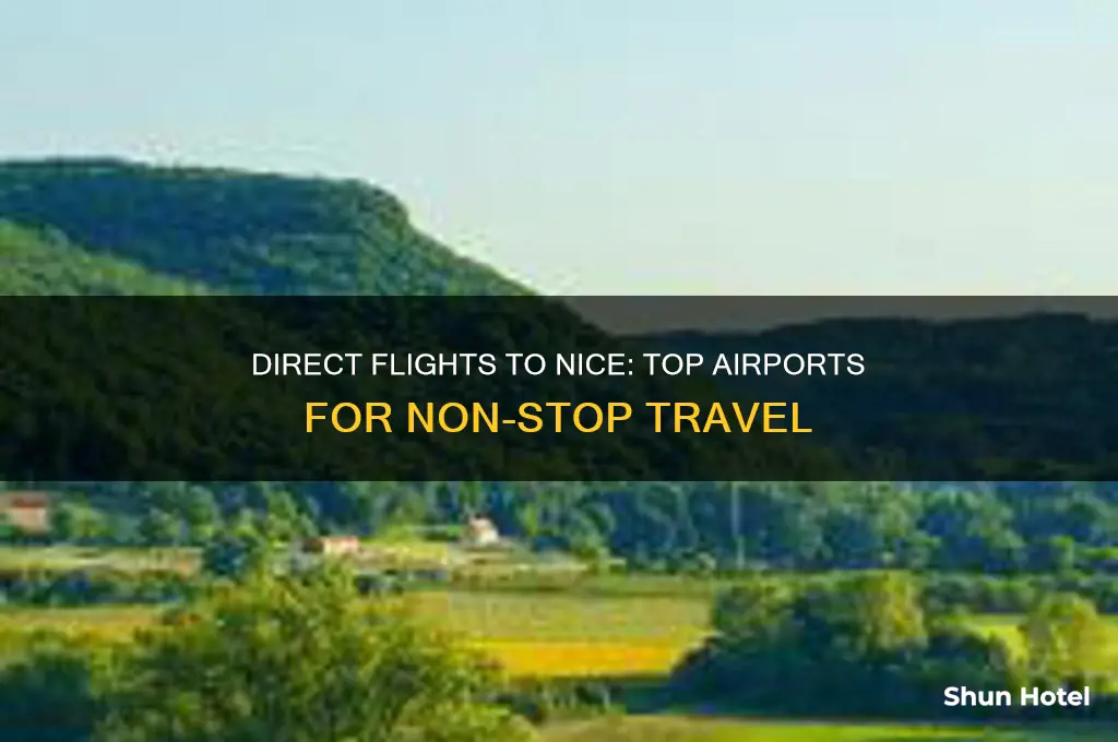 which airports fly direct to nice