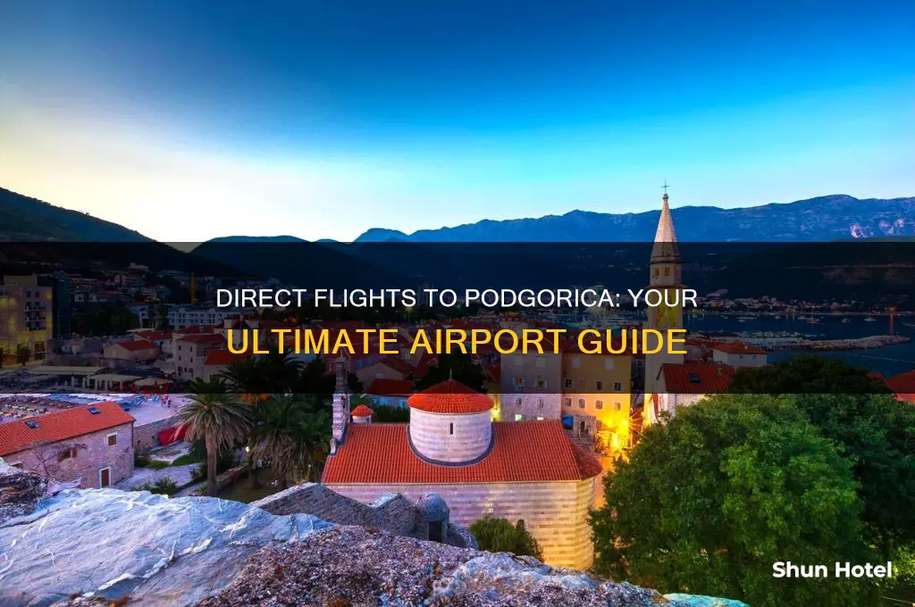 which airports fly direct to podgorica