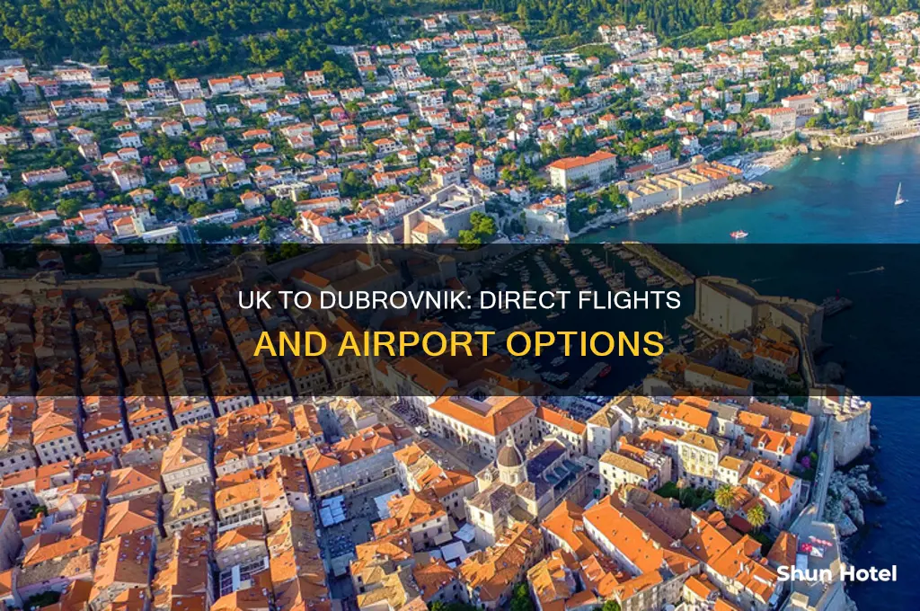 which airports fly to dubrovnik from uk