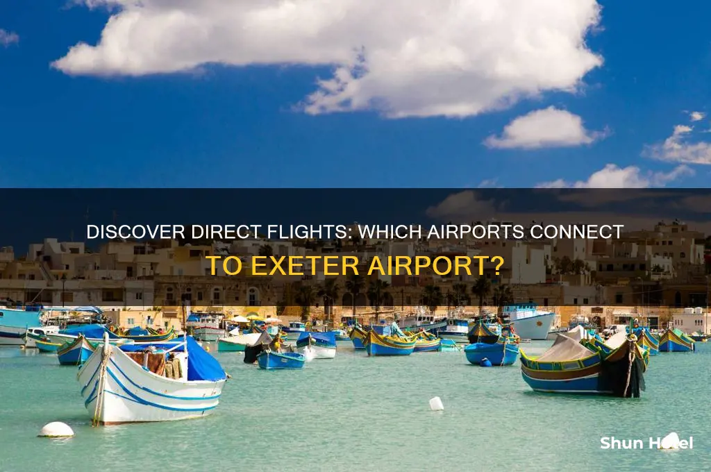 which airports fly to exeter
