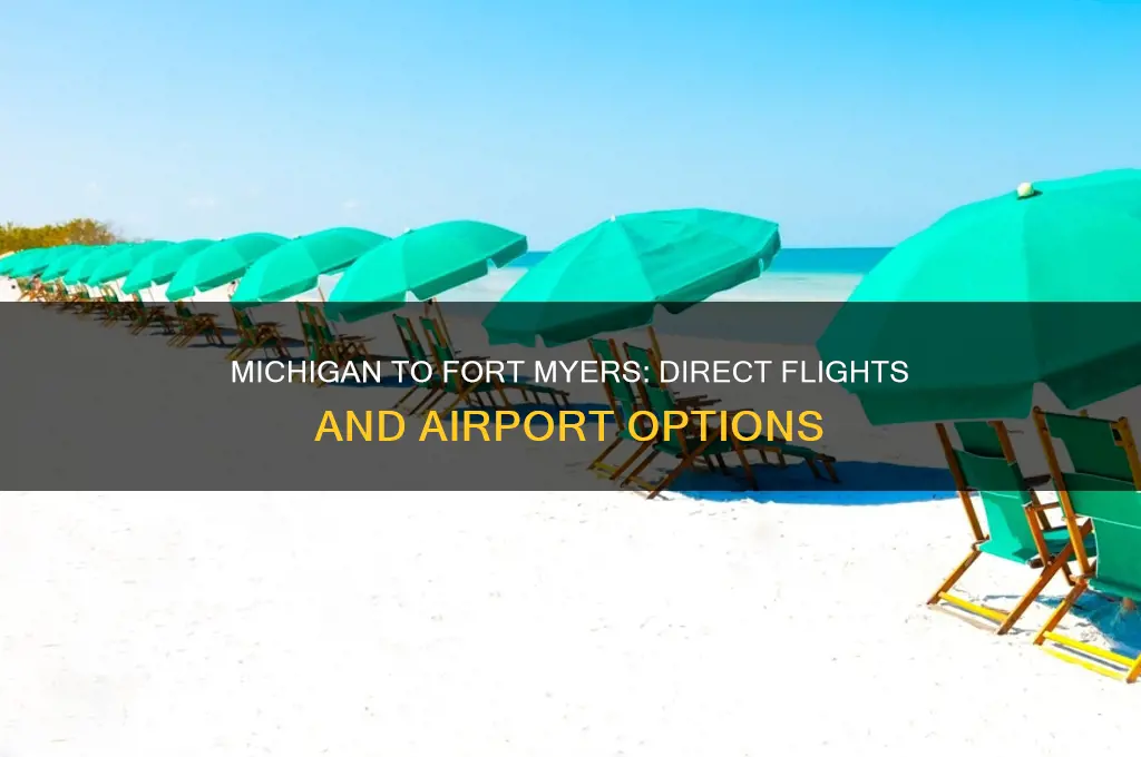 which airports fly to fr myers fl from michigan